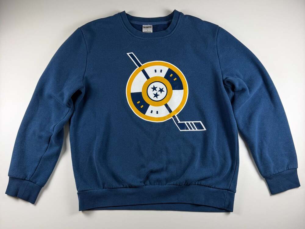 Authentic Nashville Predators Kodiak Crew Sweatshirt, Size L